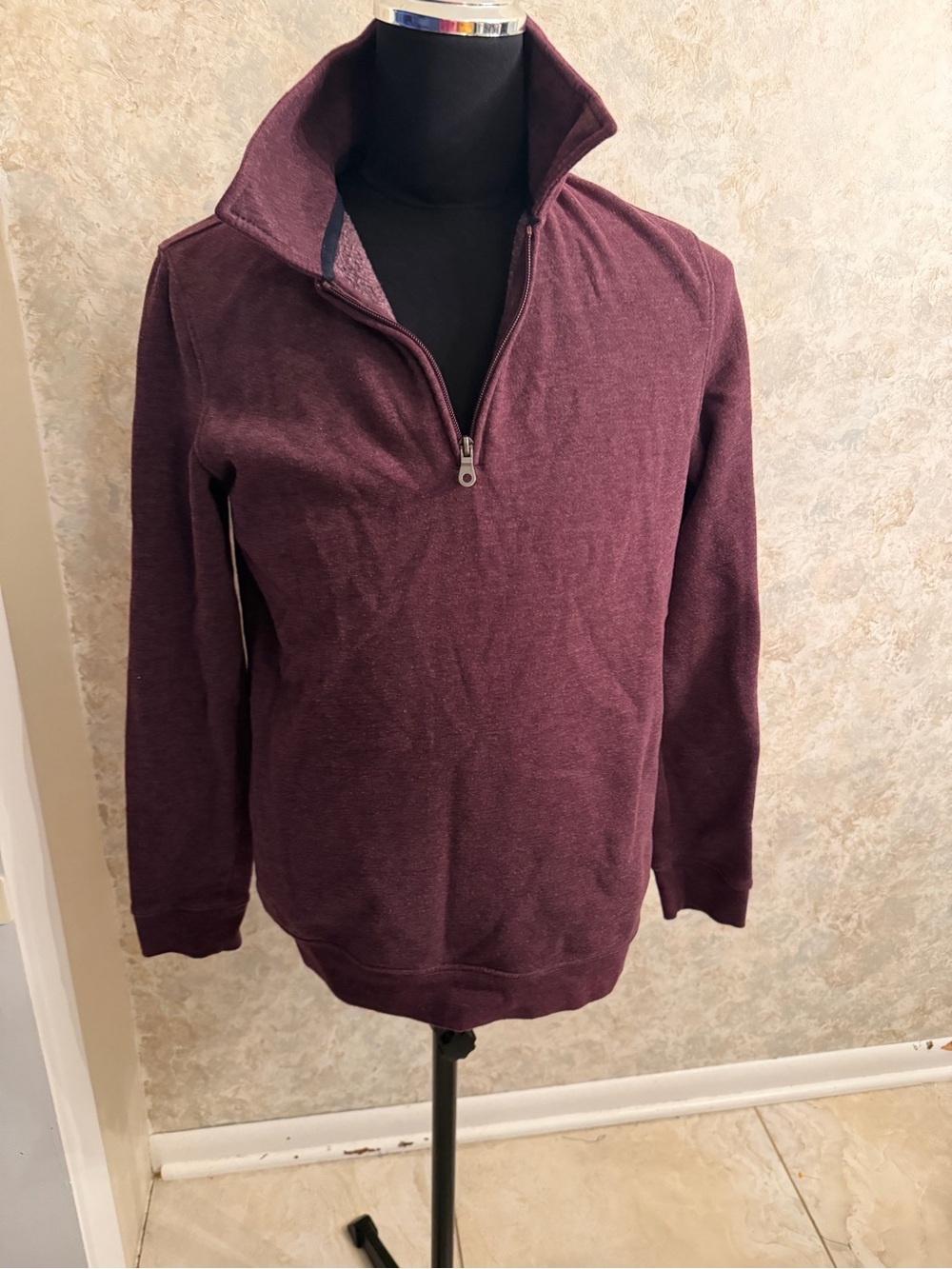 Croft and Barrow Half-Zip Pullover Sweater in purple